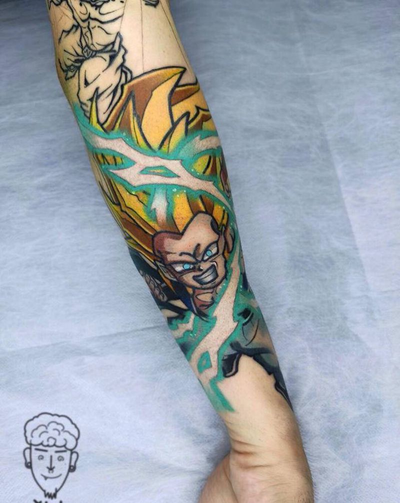 work悟天克斯纹身图片_手臂New SchoolOld School纹身图案