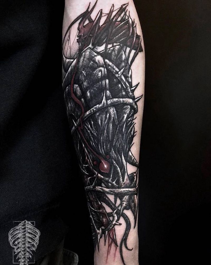 遮盖纹身图片_暗黑纹身图案