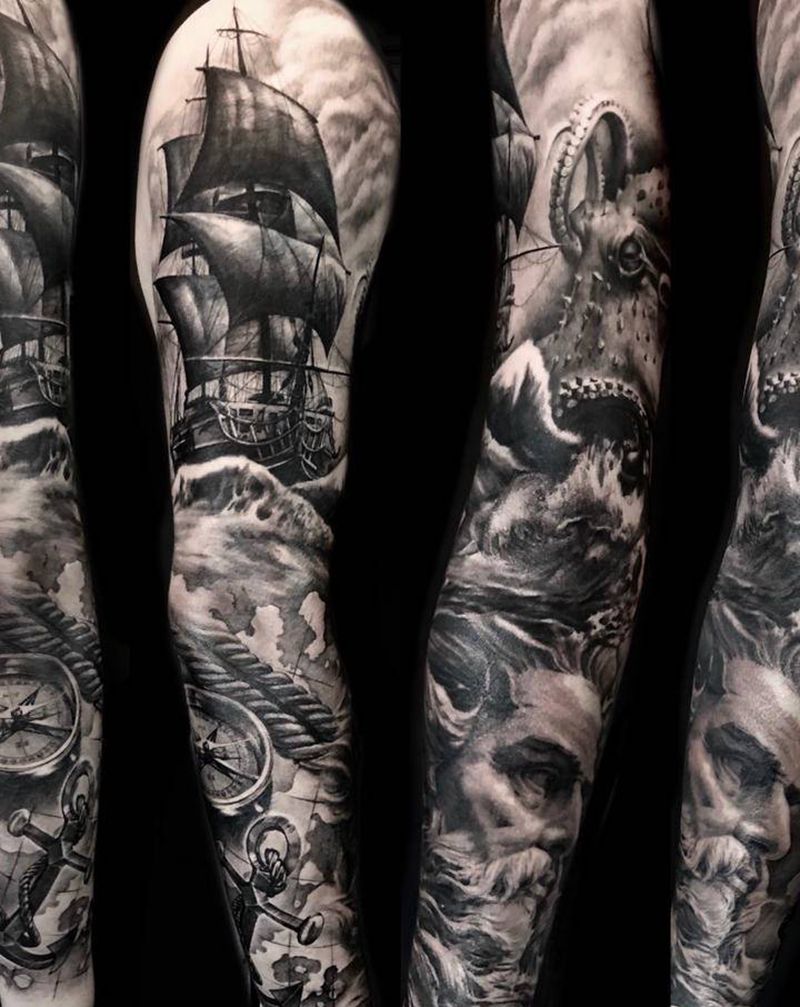 欧美写实纹身图片_手臂欧美写实纹身图案