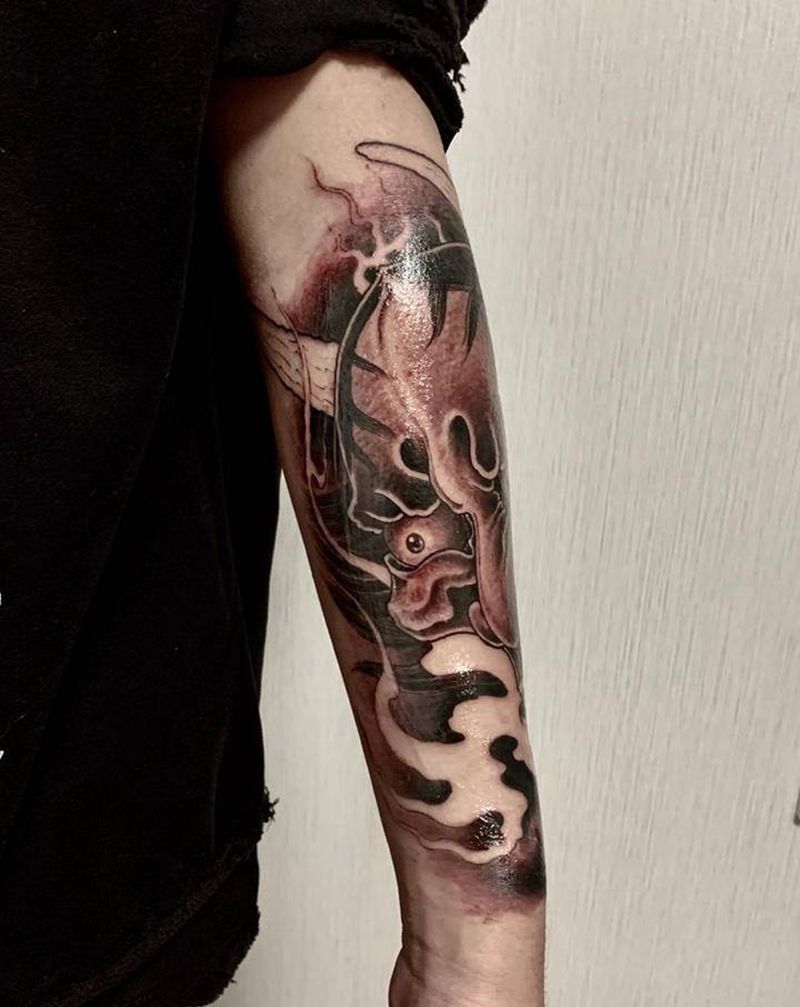 般若 未完纹身图片_手臂新传统纹身图案