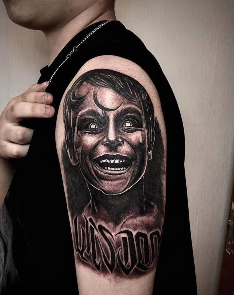 暗黑写实纹身图片_手臂欧美写实纹身图案