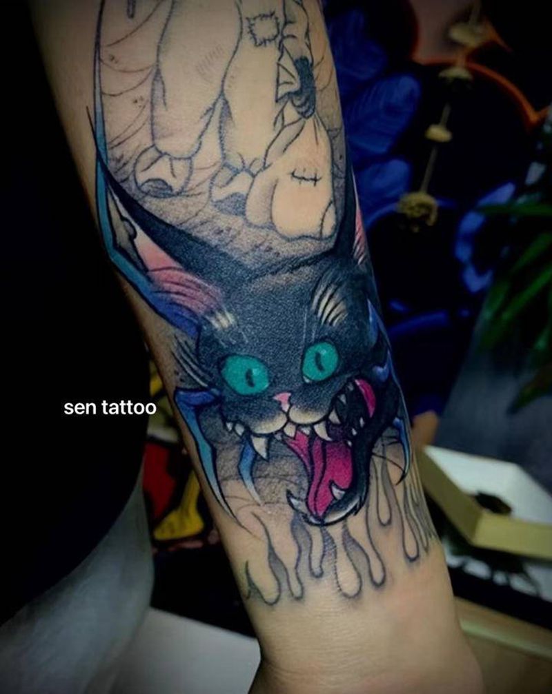 遮盖纹身图片_New School纹身图案