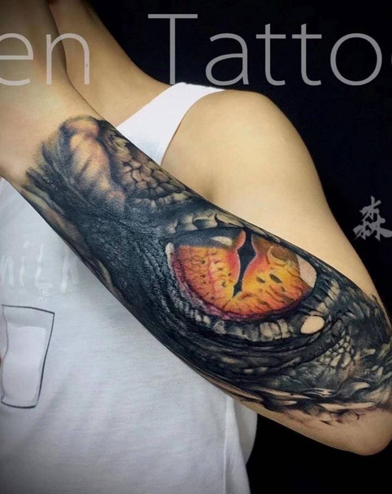 龙眼纹身图片_欧美写实纹身图案