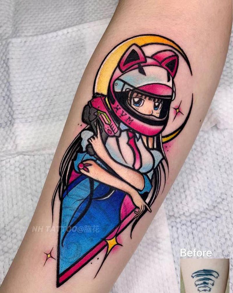 遮盖·挥之不去的WiFi啊纹身图片_手臂New School纹身图案