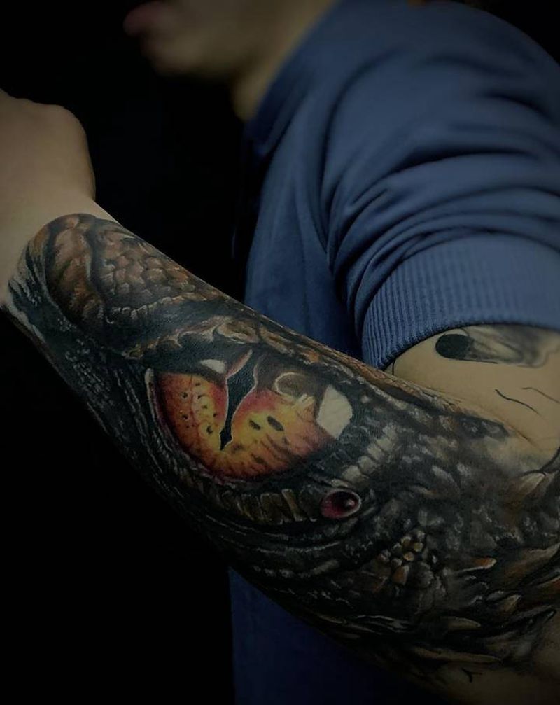 龙眼纹身图片_欧美写实纹身图案