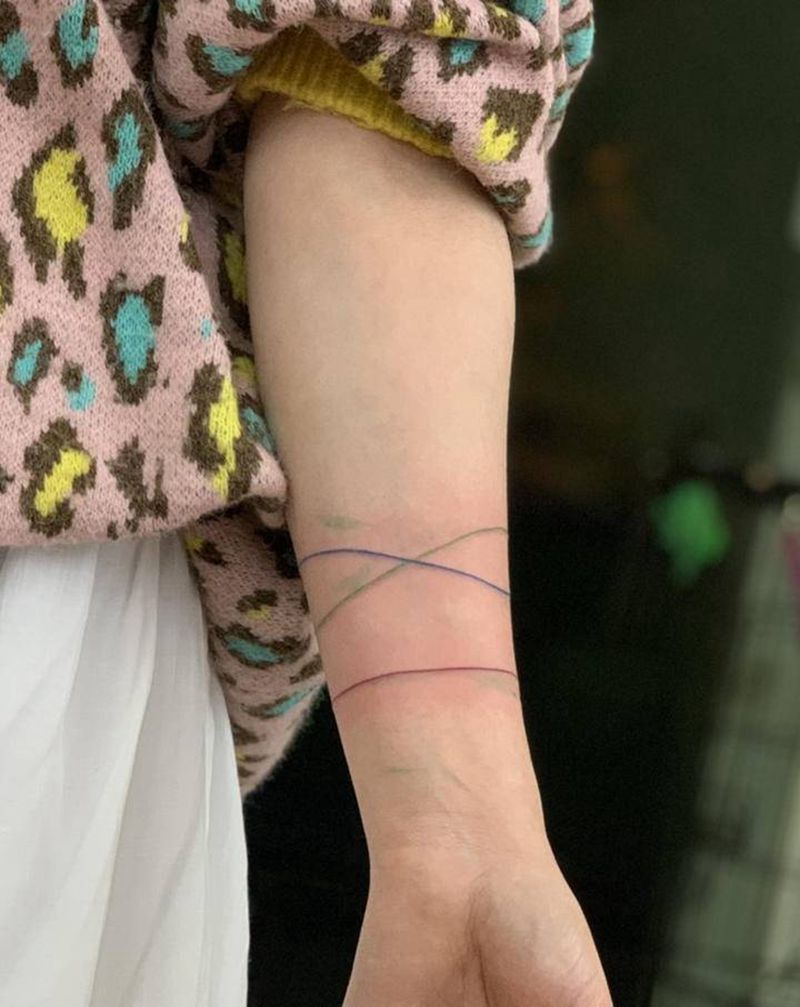 补发作品 #小清新纹身 #线纹身图片_手臂几何线纹身图案