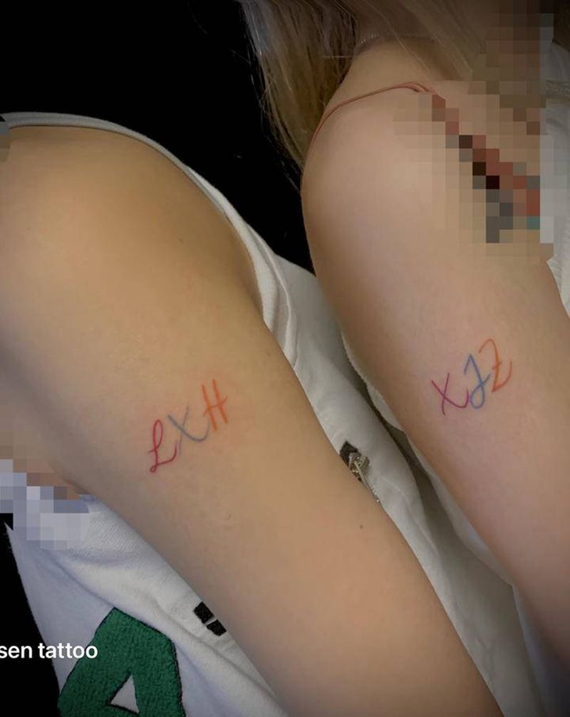 情侣纹身纹身图片_水彩纹身图案