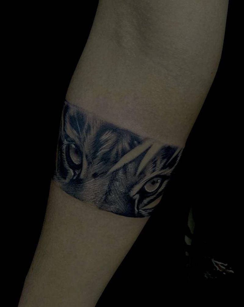 老虎纹身图片_欧美写实纹身图案