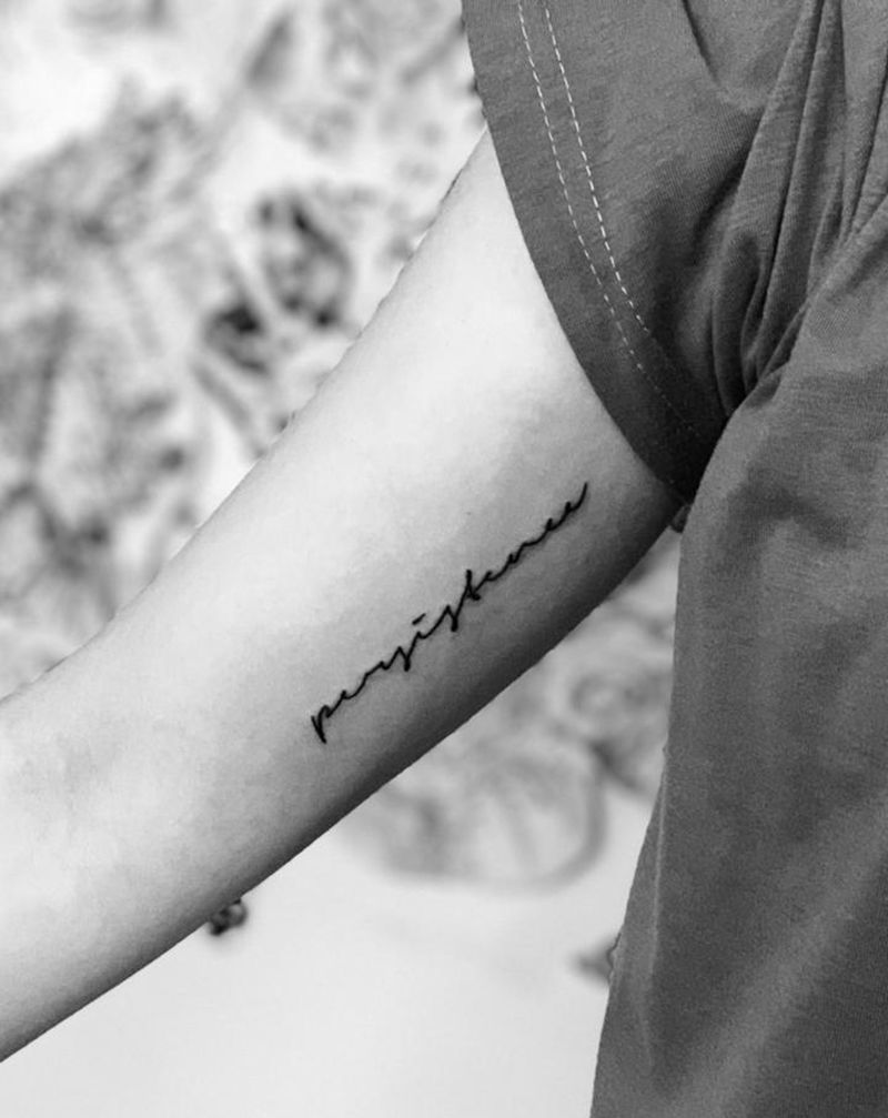 作品更新 #花体字小清新 #纹身图片_手臂花体字花体字纹身图案