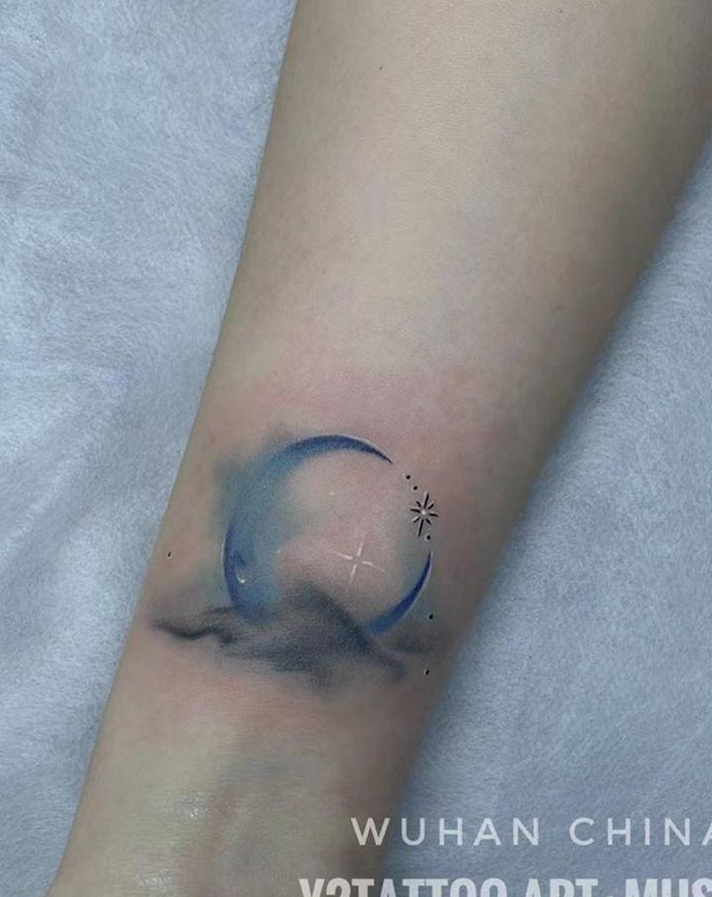 ⚔️店内小清新纹身图片_手部水墨纹身图案