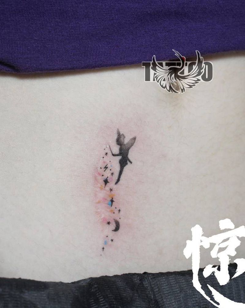 迷你图纹身图片_腹部纹身图案