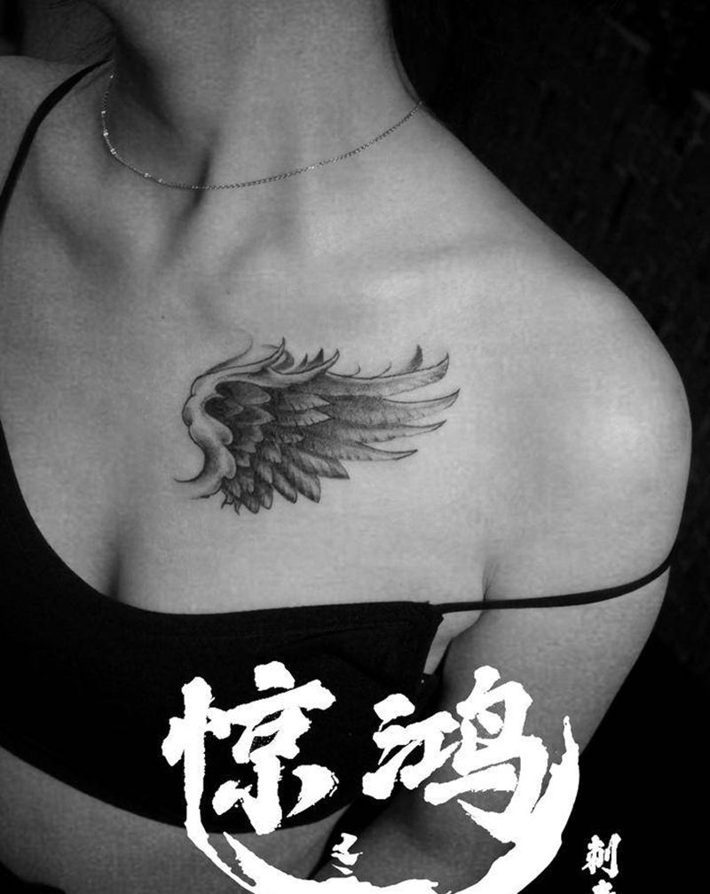 遮盖纹身图片_胸部纹身图案