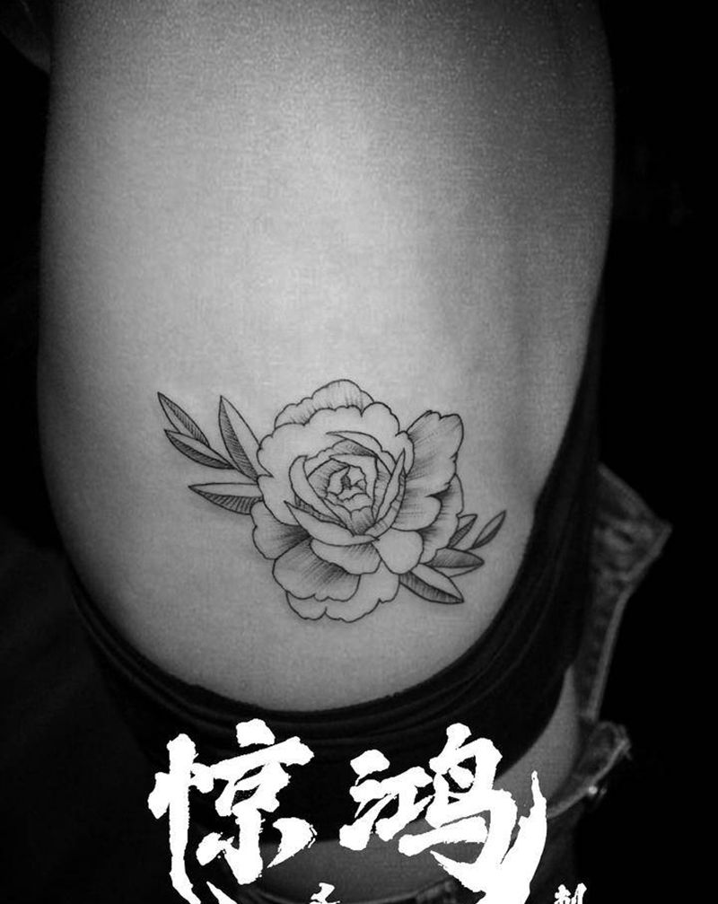 素花纹身图片_素花纹身图案