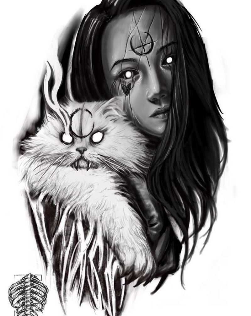 肖像修改纹身图片_欧美写实暗黑纹身图案