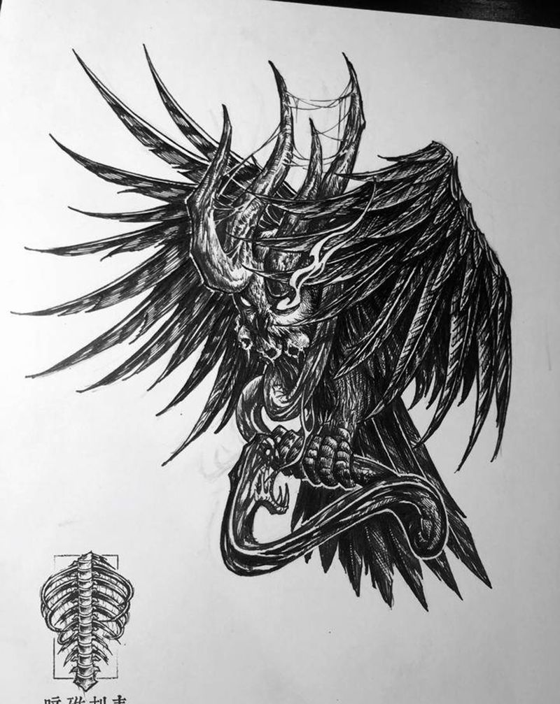客定稿纹身图片_暗黑纹身图案