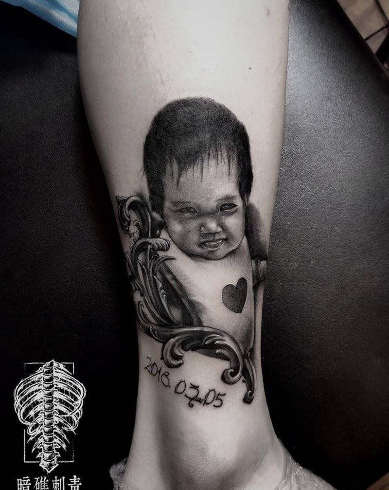 肖像纹身图片_欧美写实纹身图案