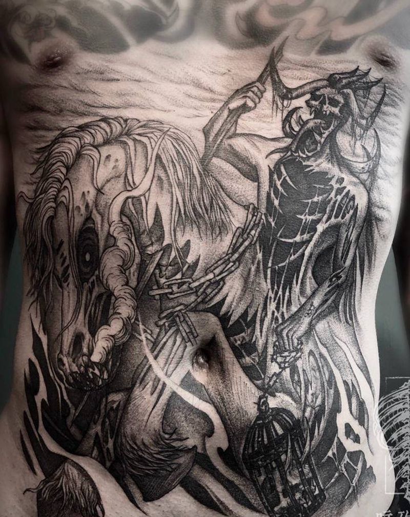 后期继续丰富纹身图片_暗黑纹身图案