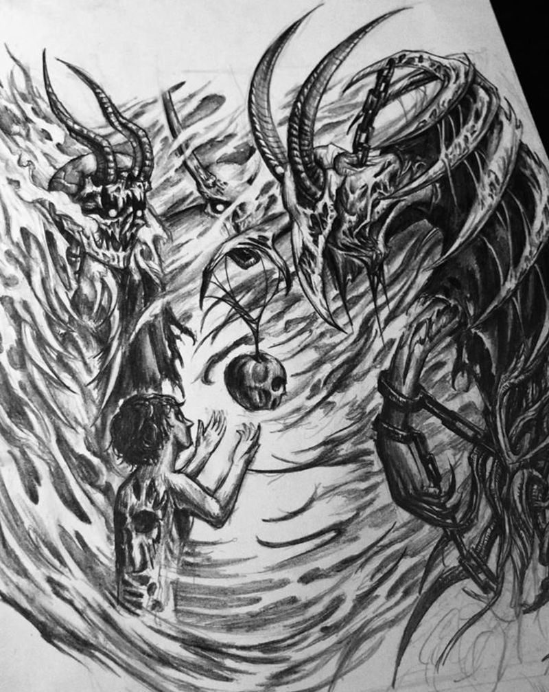 引诱纹身图片_暗黑纹身图案