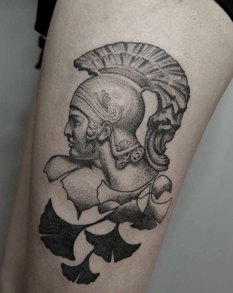 唯美雕塑纹身图片_欧美写实点刺纹身图案