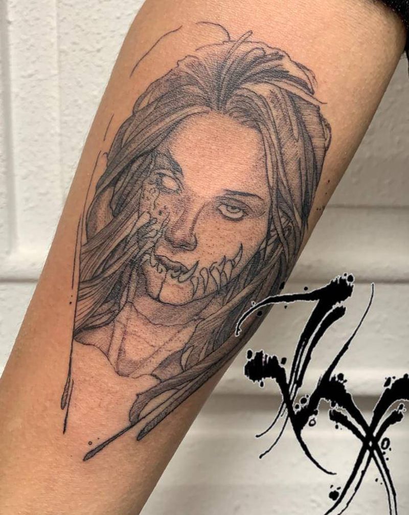 今日单针纹身图片_手臂点刺纹身图案