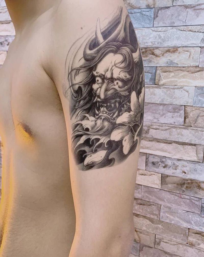 班若纹身图片_手臂新传统纹身图案