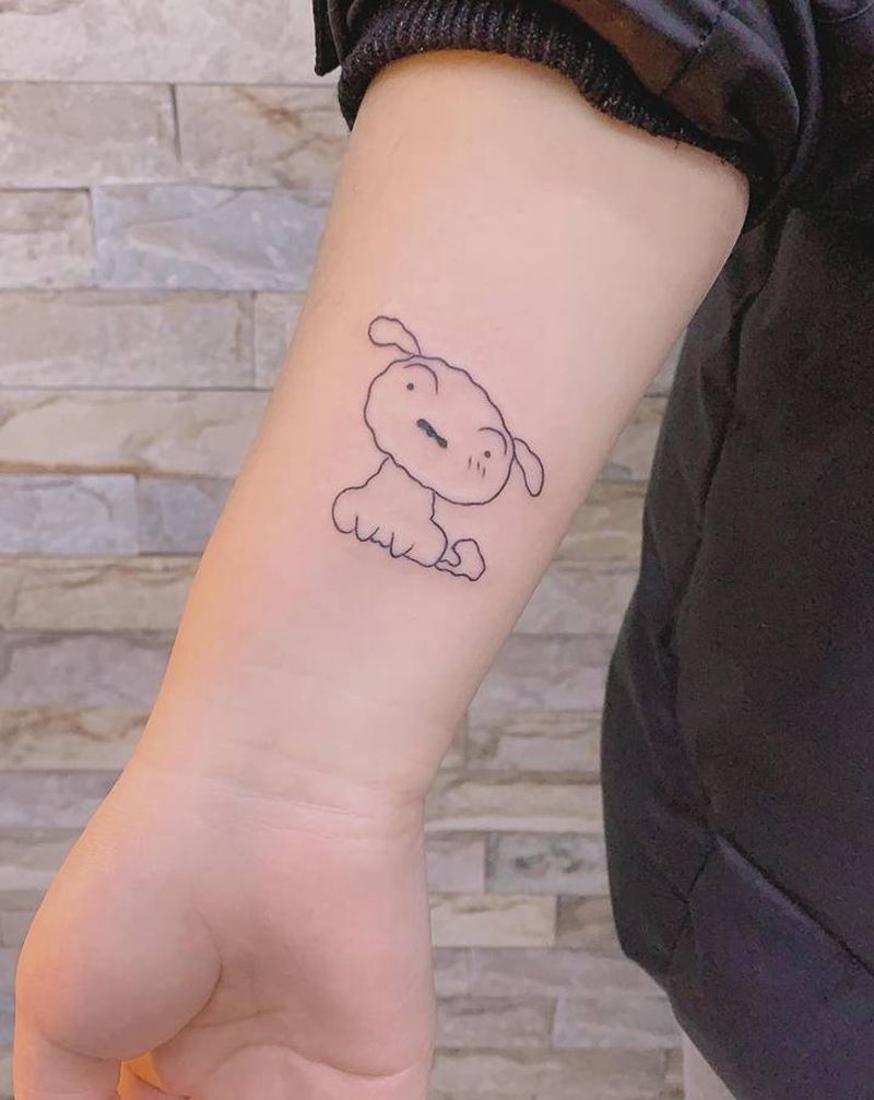 小卡通纹身图片_手臂小清新纹身图案