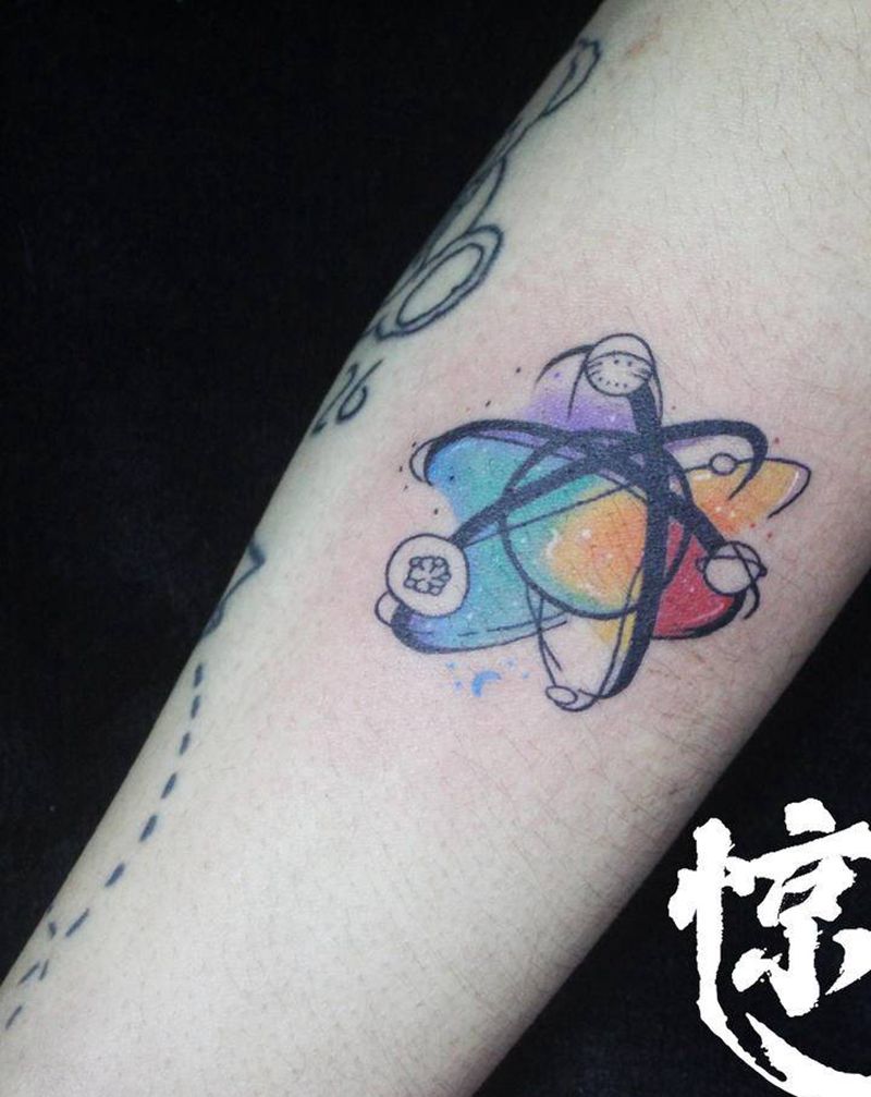 水彩小图纹身图片_手臂水彩纹身图案