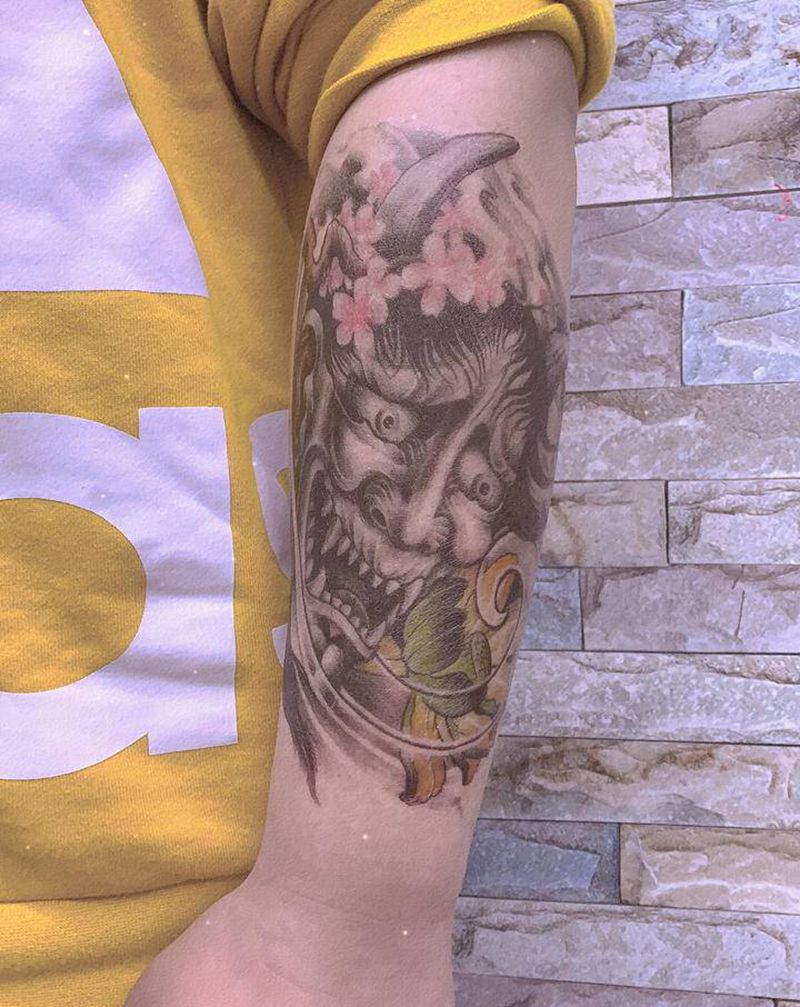 般若纹身图片_手臂新传统纹身图案