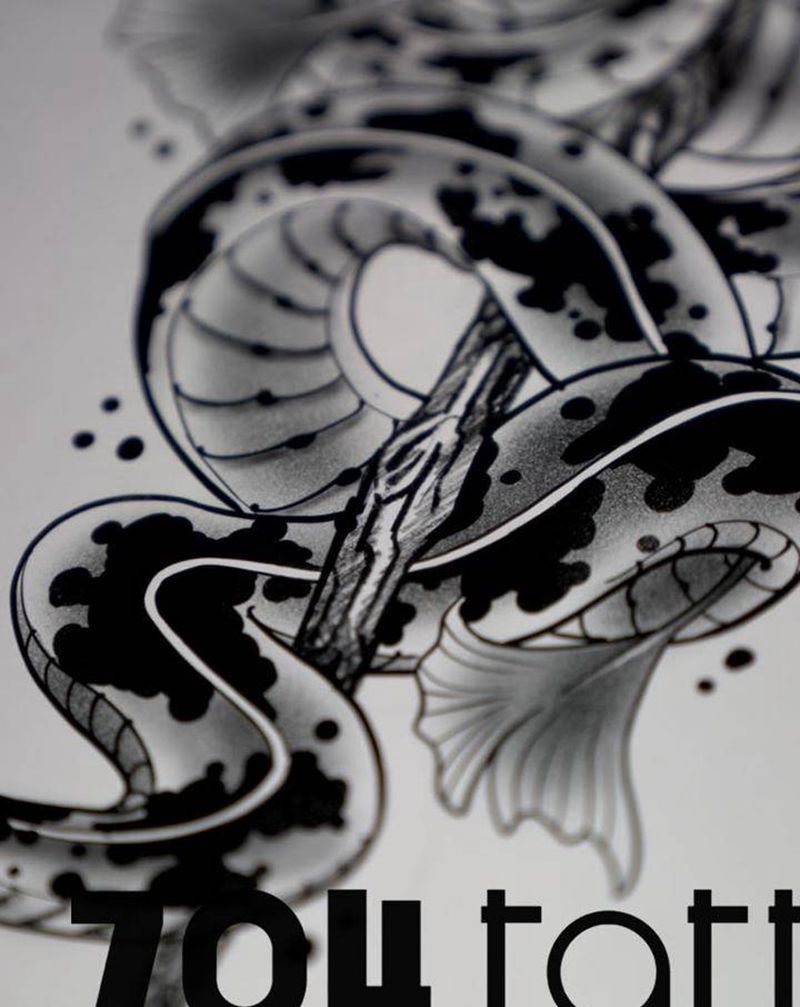 手稿纹身图片_New School纹身图案