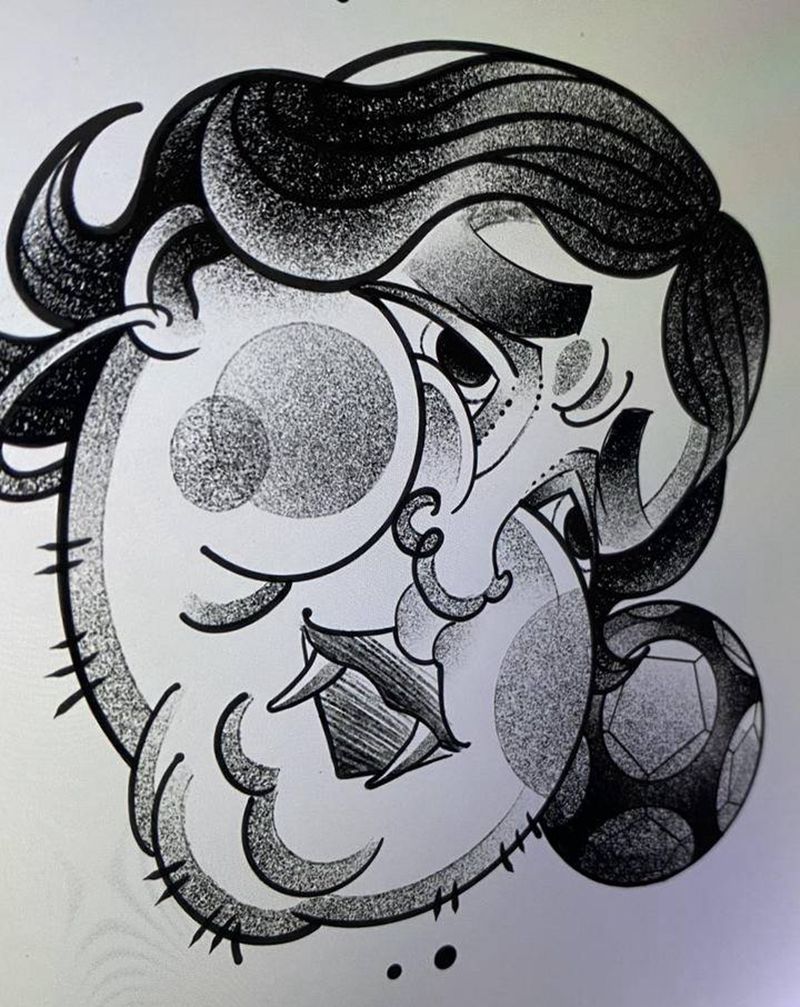 卡通手稿纹身图片_New School纹身图案