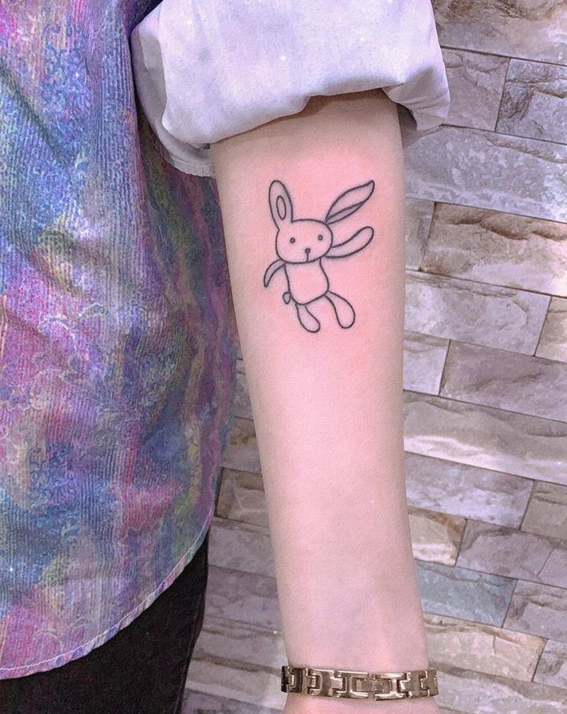 我兔子纹身图片_小新清纹身图案