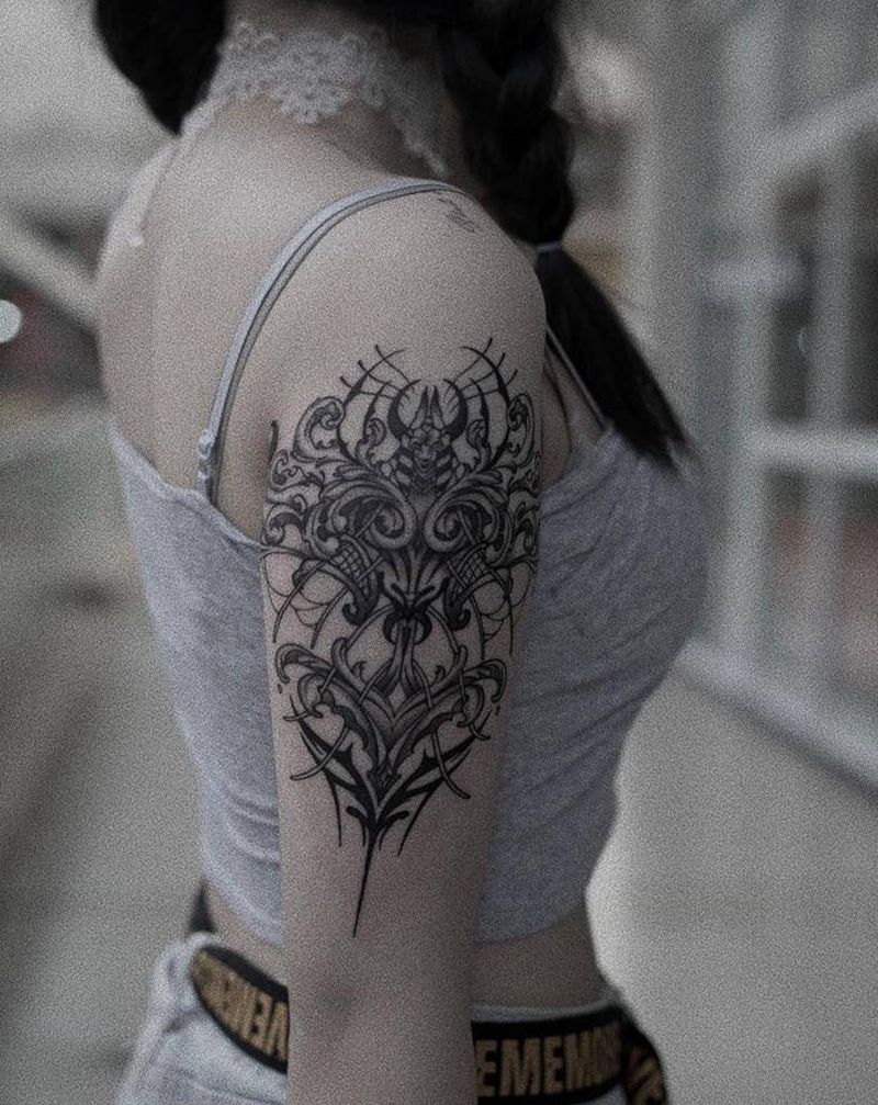 阿努比斯之环纹身图片_手臂New School纹身图案