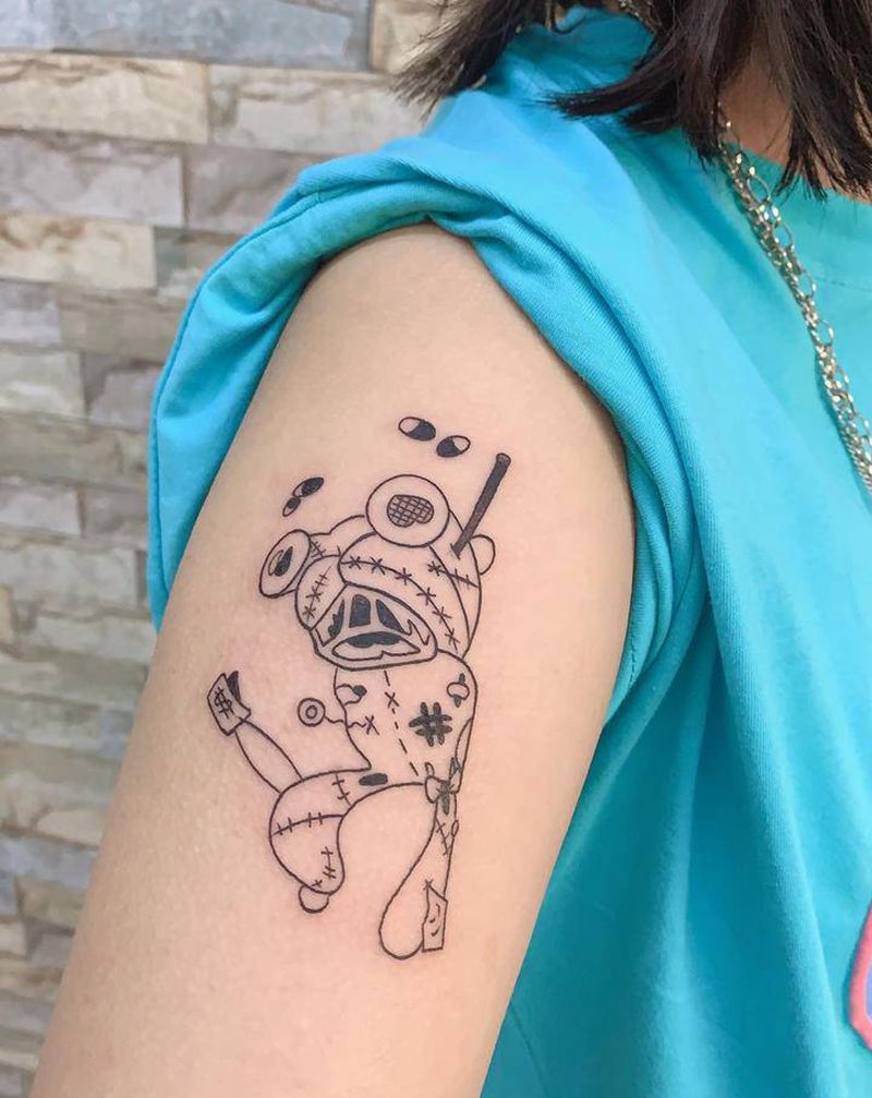 小青蛙纹身图片_手臂新传统纹身图案