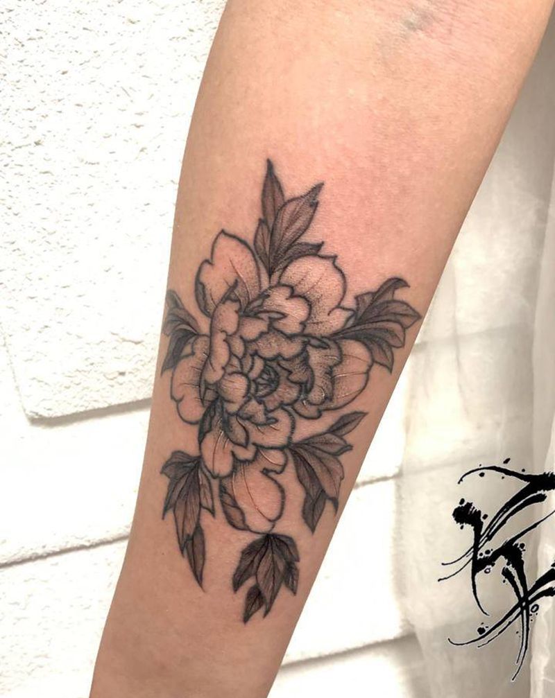 旧线条修改素花纹身图片_手臂纹身图案