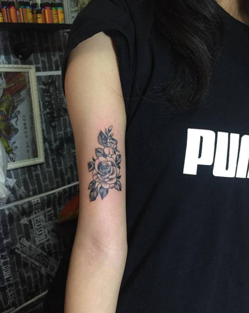 花纹身图片_手臂纹身图案