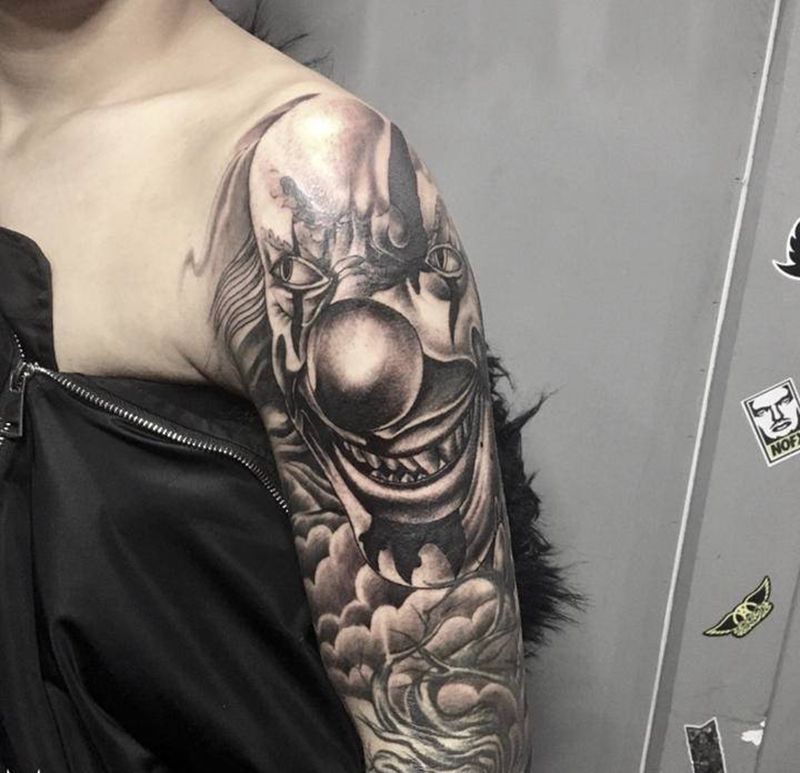 写实花臂纹身图片_手臂欧美写实纹身图案