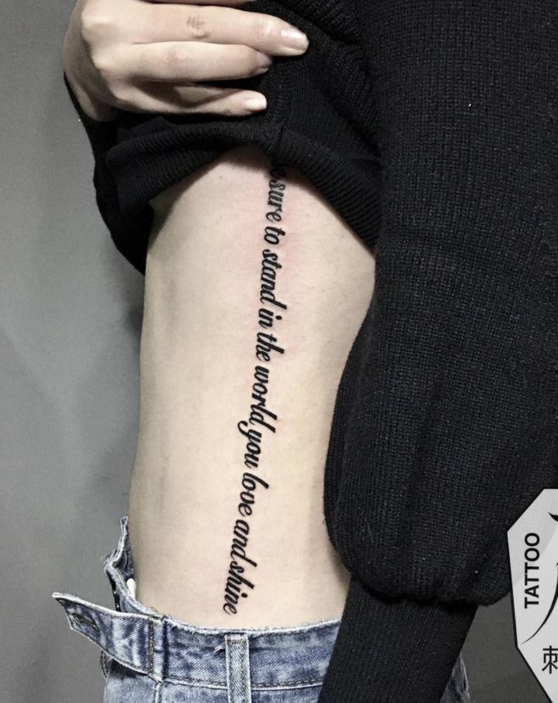 英文纹身图片_腰部纹身图案