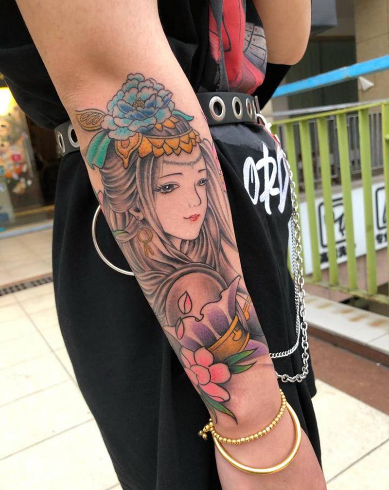 艺妓纹身图片_手臂纹身图案