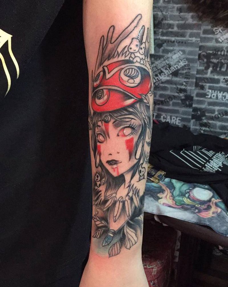 幽灵公主纹身图片_手部纹身图案