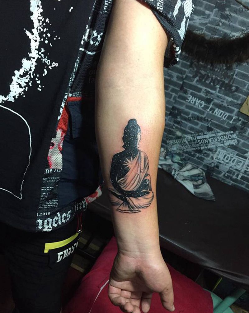 佛纹身图片_手臂纹身图案
