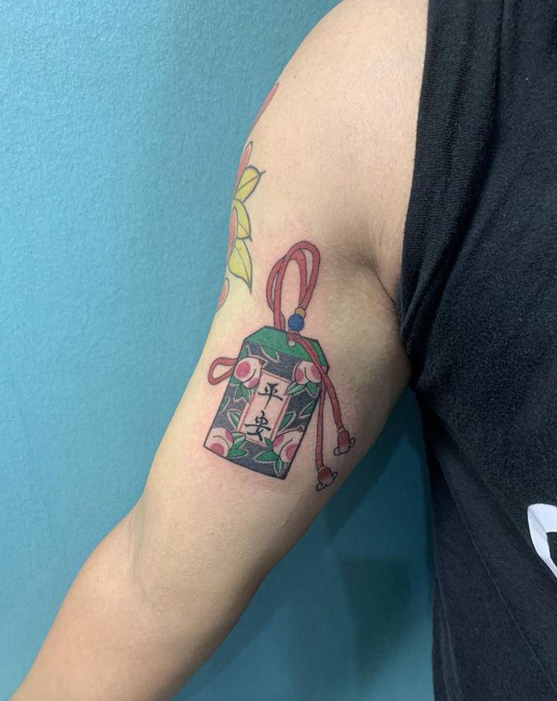 平安符纹身图片_手臂老传统纹身图案