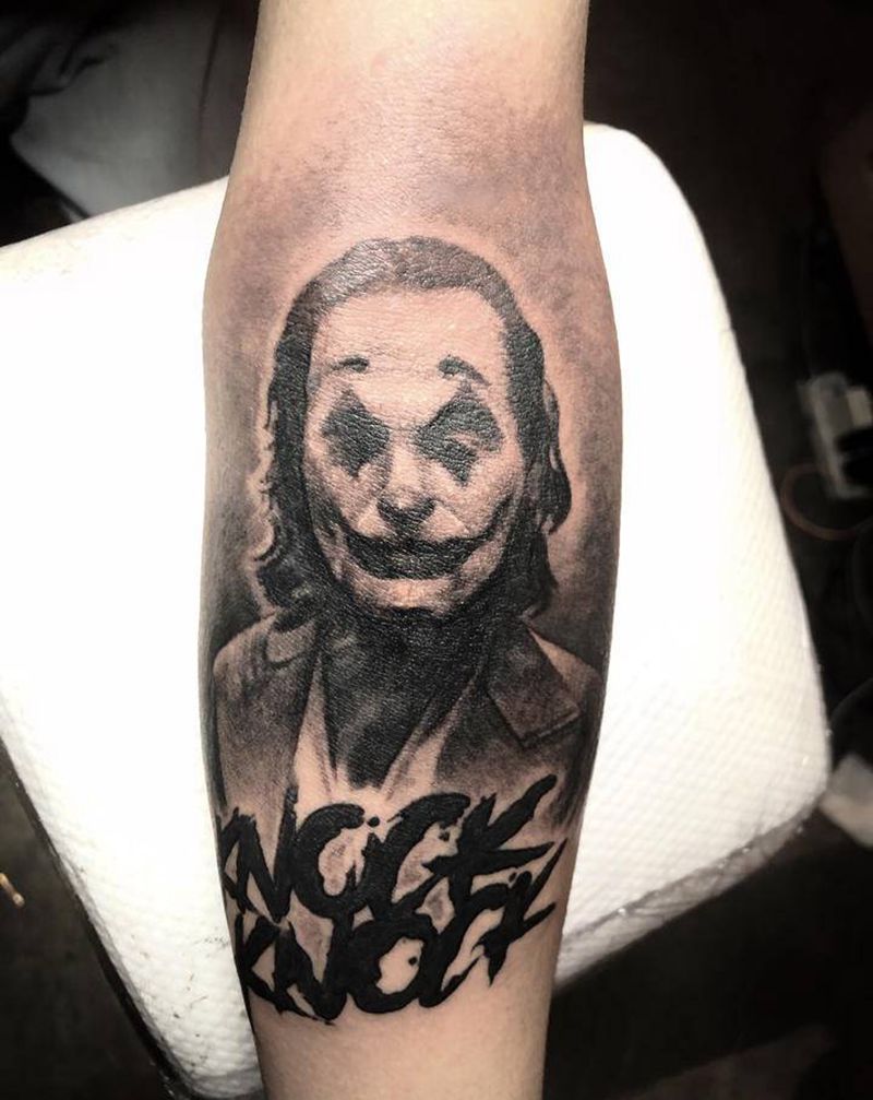 小丑纹身图片_欧美写实纹身图案