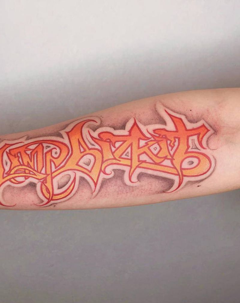 涂鸦纹身图片_手臂New School涂鸦纹身图案