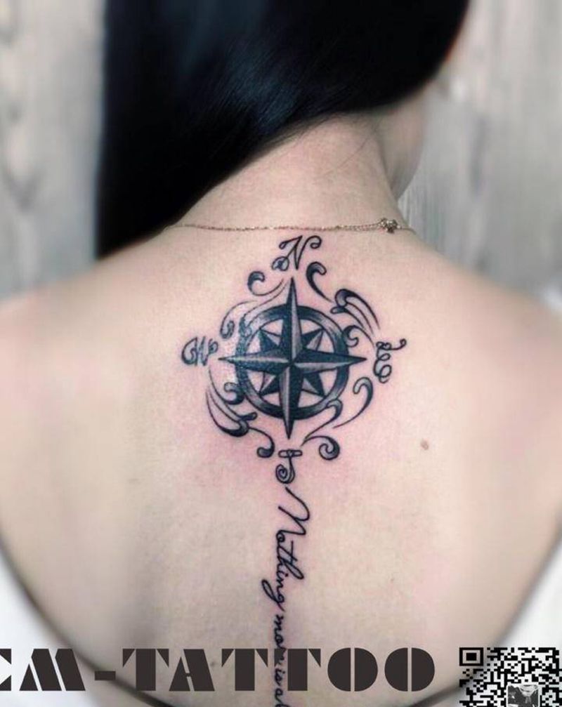 后背纹身图片_颈部图腾纹身图案