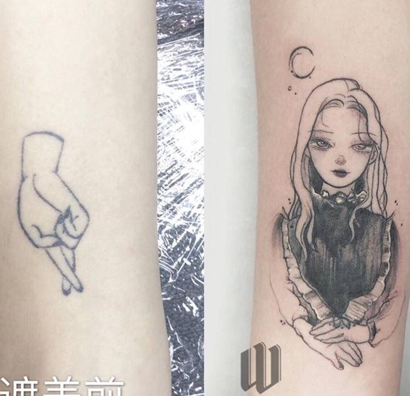 遮盖纹身图片_手臂纹身图案