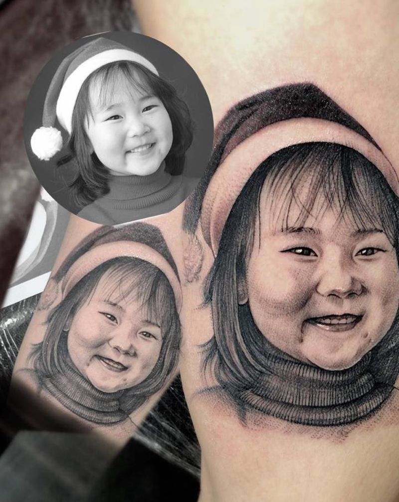 肖像纹身图片_手臂欧美写实纹身图案