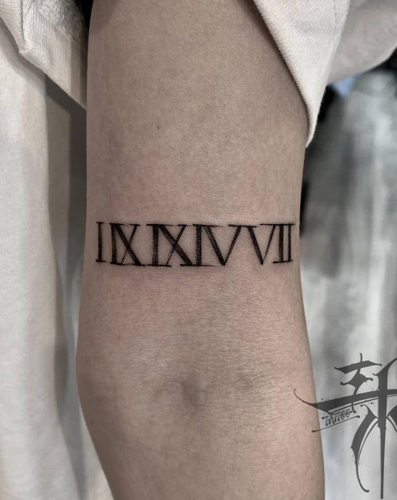 数字纹身图片_手臂小清新纹身图案