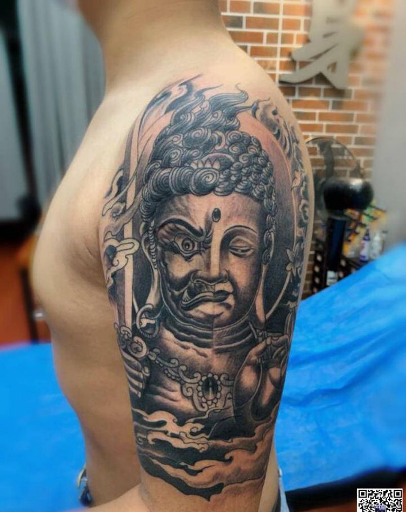 一念之间！纹身图片_手臂新传统纹身图案