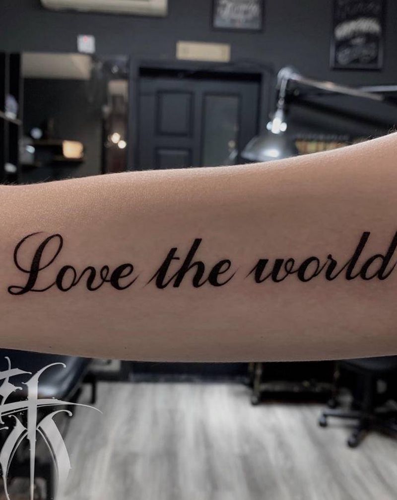 英文纹身图片_手臂小清新纹身图案