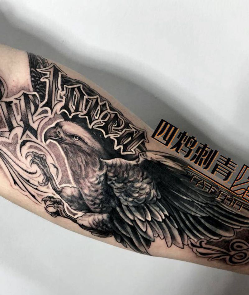 遮改纹身图片_手臂手部欧美写实纹身图案